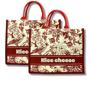 Fourre-tout d'épicerie écologique réutilisable de couleur naturelle Sacs en jute imprimés personnalisés Sac fourre-tout en toile de lin personnalisé fabriqué au Viet Nam - Product Image 2