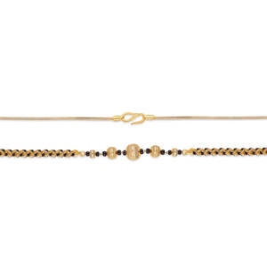 Collar Mangalsutra Moderno de Oro Amarillo para Mujer - Product Image 3