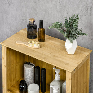 Gabinete de piso de bambú de diseño moderno para Home School Hotel & Hospital para almacenamiento de baño - Product Image 3