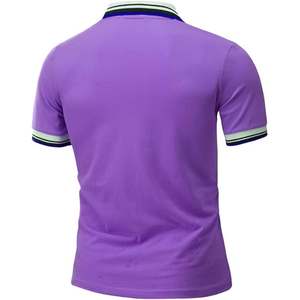 Nouveau Design Polos Logo Personnalisé Polyester Couleur Unie Golf Polos Prix de Gros Pas Cher T-shirt Personnalisé - Product Image 2