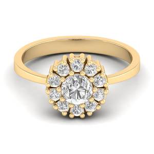 Anillo de Compromiso de Diamantes con Certificado IGI de Oro Blanco de 14K con Diseño Floral REYES para Mujer, Recién Llegado, Regalo de Boda, Joyería Fina - Product Image 6