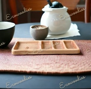 ถาดเสิร์ฟไม้ไผ่ทึบมีสไตล์ช่องใส่ของทำด้วยมือสำหรับห้องน้ำตกแต่งบ้านธุรกิจ - Product Image 3