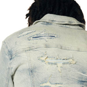 Conjunto de moda de color sólido para hombre, conjunto de chaqueta y pantalones vaqueros, aspecto moderno a la moda, precio fijo, conjunto de chaqueta y pantalones vaqueros para hombre - Product Image 3