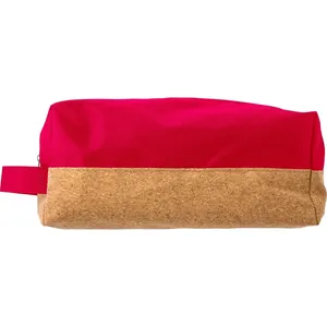 Personalized Lynn Cork and Polyester Necessaire Customizable <b>Toiletry</b> Bag - Product Image 2