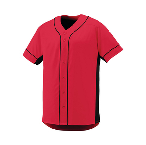 Maillot de baseball personnalisé OEM en gros, respirant, en polyester, avec boutons sur le devant, écussons en sergé, échantillon rapide, livraison directe - Product Image 2