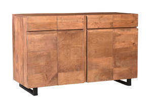 Aparador de madera antiguo moderno de 4 puertas y 4 cajones de 160 cm para sala de Estar, comedor, cocina, Baño, Dormitorio - Product Image 3