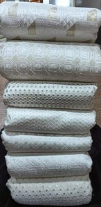 Tissu satiné Monobanguri à forte demande antistatique brodé pour les tenues d'été de mariage Tenue traditionnelle Designer décontracté - Product Image 6