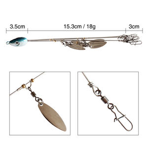 Nieuwe 5 Armen <span class=keywords><strong>Alabama</strong></span> Paraplu <span class=keywords><strong>Rig</strong></span> Visaas 21,5 Cm 17G Aas Rigs Met Ton Wartels Voor Basaas - Product Image 3