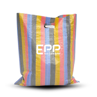 Sacs tissés en PP avec poignées coupées en D Fabricants 25kg 50kg Sac de stratification brillant tissé en polypropylène PP Sac de riz tissé en PP