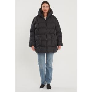Piumini Oversize con cappuccio nero piumino da donna - Product Image 2