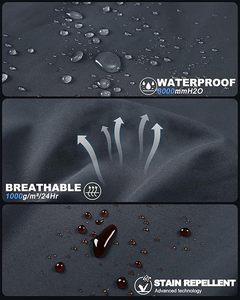 Chaqueta Softshell impermeable ligera para hombre con forro polar cálido cortavientos para viajes senderismo Golf carreras de motos - Product Image 5