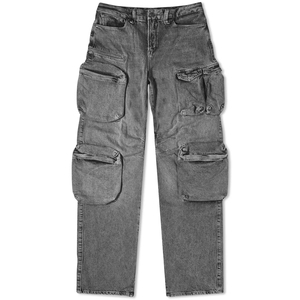 Pantalones cargo holgados de cintura media para mujer de talla grande personalizados, ropa de calle de mezclilla desgastada lavada con múltiples bolsillos transpirables para adultos - Product Image 4