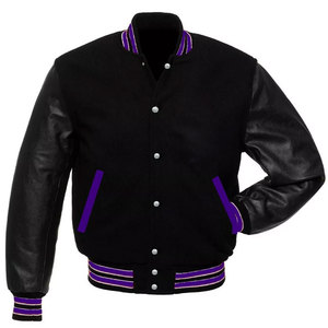 Veste universitaire d'hiver personnalisée de haute qualité pour hommes, faible MOQ, service OEM, respirante, en Spandex/Polyester - Product Image 1