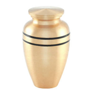 Mini urnas de cremaciones de aluminio para cenizas humanas/último modelo de urnas funerarias de latón con bandas negras/nuevas urnas funerarias de cenizas humanas - Product Image 6