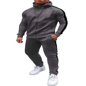 Wholesale Winter <b>Men</b> Fleece Tracksuit-Customized Screen Printing Hoodies Cotton Tracksuit - Product Image 5