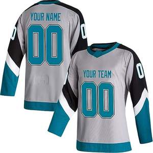 Venta al por mayor 100% poliéster equipo desgaste transpirable campo Hockey Jersey y pantalones cortos conjuntos mejor diseño personalizado uniformes de hockey sobre hielo - Product Image 3