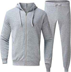 Winter Printed Tracksuit Set Casual Sportswear Full Zip Fleece Hoodie <b>Top</b> + Jogging Bottom 2-Piece Premium - Product Image 1