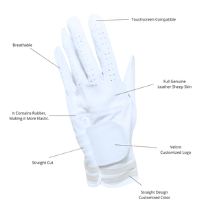 Guantes de Golf Personalizados de Piel de Oveja Cabretta, Sintéticos, Transpirables, Ligeros, Elásticos, Productos Premium de Alta Calidad - Product Image 3
