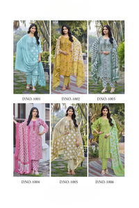 Salwar Kameez en pur coton prêt à l'emploi vêtements pakistanais indiens à impression numérique auto-brodés pour les fêtes - Product Image 6