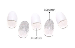 ShineB Semi Cured Gel #69089 Timeless White UV Gel <b>Nail</b> <b>Stickers</b> Twinkle Glitter <b>Nails</b> and High Quality Design Made in Korea - Product Image 3