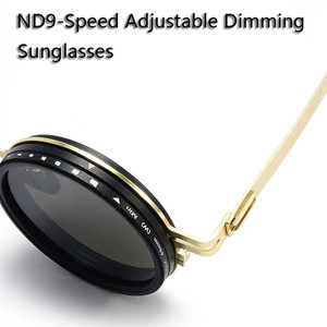 Nouvel Arrivage 2026 – Lunettes de Soleil Rondes Polarisées UV400 avec Filtre ND Réglable 1-9 et Logo Personnalisé pour Hommes, Idéales pour la Conduite et la Pêche - Product Image 4