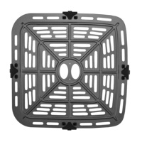Friteuse à air moderne sans huile de 8 litres en acier inoxydable avec cuisson rapide, contrôle numérique, multifonction, pièces détachées incluses