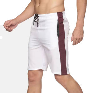 2024 mode hommes toile tricoté coton Shorts de course avec conception personnalisée panneau latéral décontracté respirant haute rue Style - Product Image 1