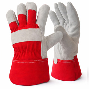 Gants de sécurité en cuir fendu industriel pour travaux lourds, résistants à l'abrasion, avec broderie personnalisée, approvisionnement OEM - Product Image 1