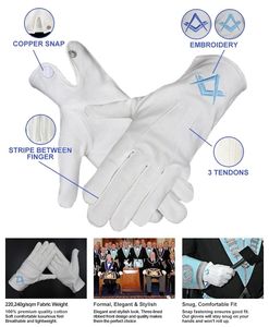 ถุงมือผ้าฝ้ายมาโซนิกปักโลโก้ได้ตามต้องการ - Product Image 4