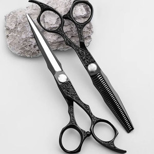 Tijeras para el cabello BARRACUDA 5 para diestros de 5,5 pulgadas, mango de cerámica de acero inoxidable de alta calidad, tijeras de peluquero baratas para cortar el cabello - Product Image 6