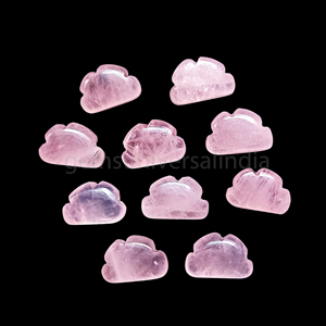 ลูกปัดหินอัญมณีแกะสลักลายเมฆควอตซ์ธรรมชาติสำหรับทำเครื่องประดับขนาด8x12มม. คริสตัลบำบัดแกะสลักด้วยมือรูปเมฆ - Product Image 1
