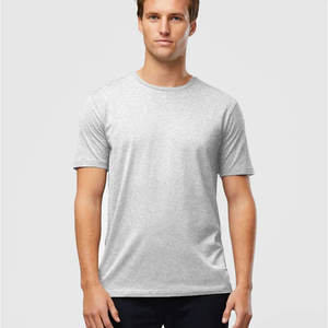 Camisetas de algodón 100%, camisetas cortas transpirables de cuello redondo de Color sólido - Product Image 4