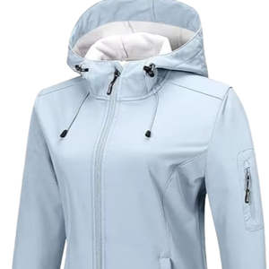 Women's <b>Plus</b> <b>Size</b> Casual Winter <b>Coats</b> <b>Waterproof</b> Windproof Breathable Quick Dry Sheep Zippers Fill Polyester Solid Hooded - Product Image 2