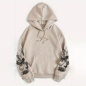 Sweat à capuche imprimé de logo et de design personnalisés pour femmes Street Wear pulls à capuche de différentes couleurs pour femmes - Product Image 1