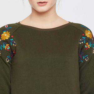 Sweat-shirt à capuche pour femme 100% coton, logo personnalisé, broderie sur le devant, décontracté, régulier, polaire d'hiver - Product Image 6