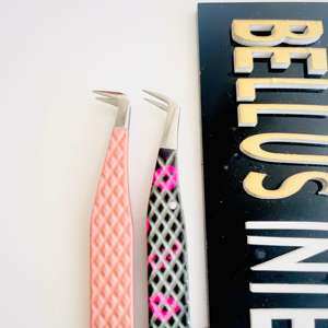 Pince à épiler à volume droit de marque privée outil d'extension de cils à pointe en fibre de diamant avec logo personnalisé - Product Image 6