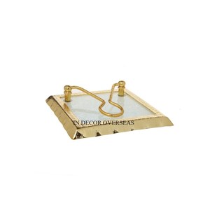Métal de qualité supérieure Plaqué or de haute qualité Porte-serviettes design unique Mariage et fêtes Table à manger Décoration de pièce maîtresse - Product Image 1