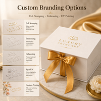 Boîte cadeau de luxe personnalisée gaufrée pliable pour soins de la peau avec nœud en ruban, couvercle et base rigides en carton pour ensembles cosmétiques de spa