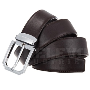 Custom Men's Genuine Leather Belt Durable Waist Belt Adjustable 110-125cm Length with Alloy Buckle Custom Logo 2-3cm - Product Image 5