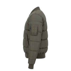 Tendance Logo Personnalisé Patches Bomber Veste Casual Goutte Épaule fermeture à glissière poignets côtelés Bomber Veste - Product Image 3