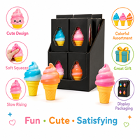 Juguete Sensorial Antiestrés Personalizado con Aroma a Cono de Helado, Juguete Blandito Elástico de Ascenso Lento con Caja Expositora para Mostrador