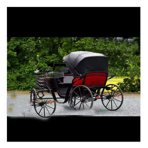 Nuevo Black Vintage Horse Carriages Victoria Horse Drawn Phaeton Carriage Hollywood Style Wedding Carriage en EE. UU. Fabricantes - Product Image 1