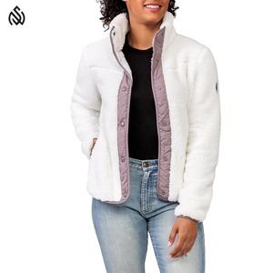 Premium Winter Outdoor Solid Color Sherpa <b>Fleece</b> Coat Jacket Warm breathable Women <b>Fleece</b> Jacket - Product Image 2