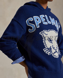 เสื้อสเวตเตอร์แฟชั่นลำลองสำหรับผู้หญิง คุณภาพสูงพิเศษจากผู้ผลิต คอทรงกลม ติดกระดุมด้านหน้า ผลิตตามสั่ง ทำจากขนสัตว์ 100% ป้องกันการเกิดขุย - Product Image 5