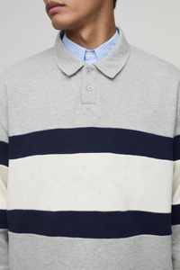 Camiseta Polo para hombre recién llegada 2025 tela de piqué de algodón 100% ajuste suelto logotipo impreso personalizado camiseta de bloque de color para - Product Image 5