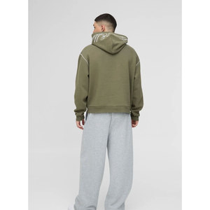 Unisex custom oversized <b>sweatshirt</b> set with <b>embroidery</b> and autumn print design plus size hoodies for men and women - Product Image 3