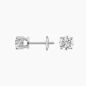 Élégantes boucles d'oreilles clous en diamant de laboratoire en or 10 carats, cadeau de mariage tendance pour femme, plaqué or blanc et or rose, clarté VS1-VS2 - Product Image 4