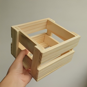 Boîtes de rangement en bois massif et bambou rustiques personnalisables Pièces de meubles multifonctionnelles biodégradables - Product Image 1