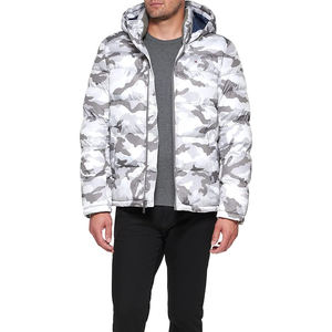 Chaqueta acolchada de lana para hombre, capucha, estilo de calle, cremallera frontal, servicio OEM disponible, colección de invierno de tallas grandes estándar - Product Image 4