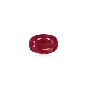 Rubí facetado de 4.13 quilates, gema suelta natural, corte cojín, pulido, tratamiento de laboratorio, esmeralda sintética, formas de pera y octágono. - Product Image 1